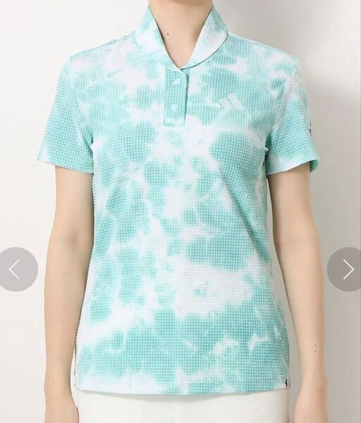 美品 adidas レディースゴルフ ポロシャツ グリーン系 OT