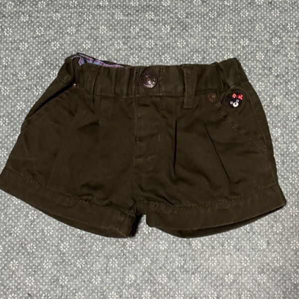 美品 ダブルB ミキハウス ショートパンツ カーキ 80サイズ