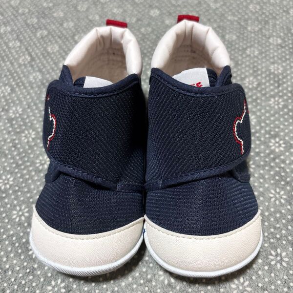 ポスト投函 未使用 靴底汚れあり ミキハウス ファーストシューズ 12cm ネイビー