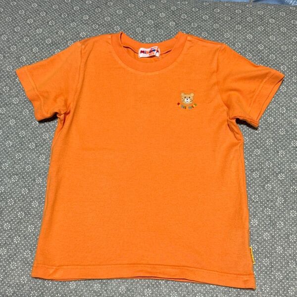 中古品 ミキハウス Tシャツ オレンジ 110