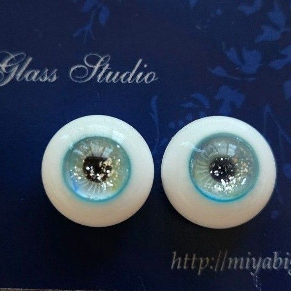 miyabi grass studio様製 グラスアイ 16mm 水色 ドールアイ ディーラー製