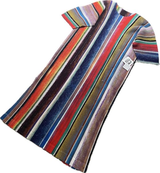 【新品】HOMME PLISSE ISSEY MIYAKE オムプリッセイッセイミヤケ ロングワンピース マキシ丈 マルチカラー