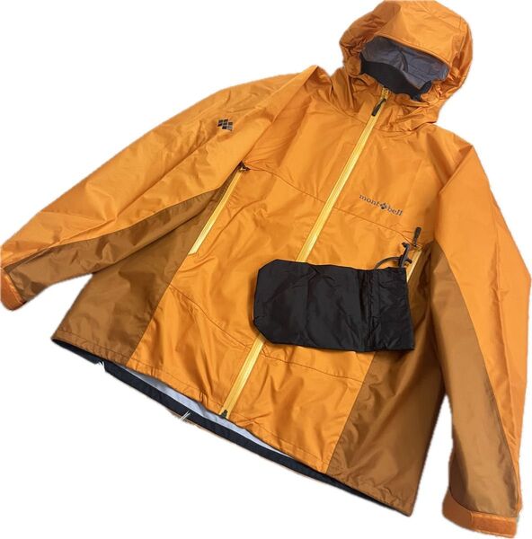 mont-bell モンベル ストームクルーザージャケット L ゴアテックス レインウェア 黄 登山トレッキング 通勤通学