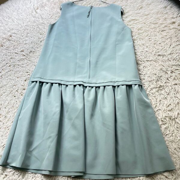 【美品】FOXEY NEW YORK フォクシーニューヨーク ドレスワンピース ブルー ノースリーブ 40