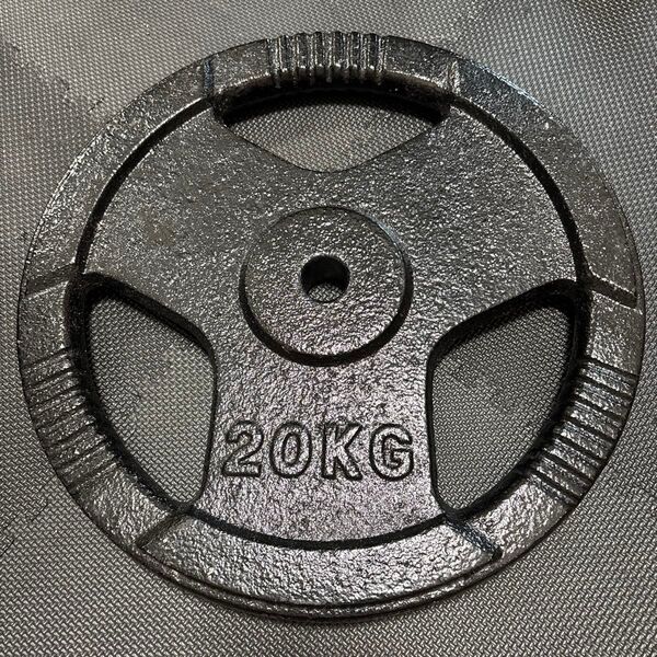 20kg プレート 鉄製 ① ウェイトトレーニング バーベル ダンベル