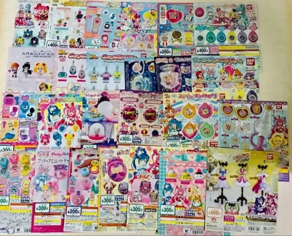 同梱値引き可 ガシャポン カプセルトイ 台紙 販促POP プリキュア 25枚セット オールスターズ ふたりはプリキュア 他