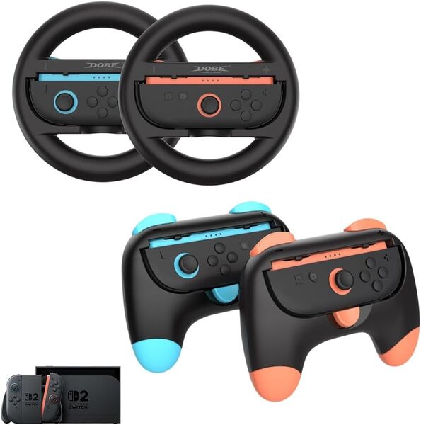 Switch2 ハンドルセット 4in1セット(ハンドルタイプ2個 & グリップタイプ2個)