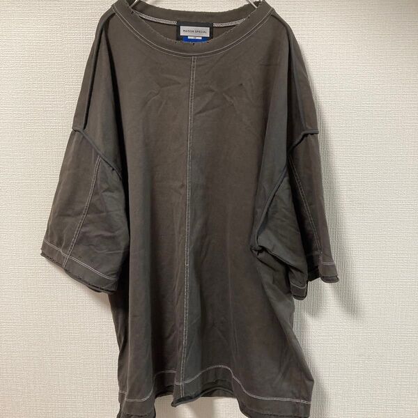 メゾンスペシャル Tシャツ カットソー 半袖 オーバーサイズ