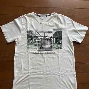 プリントTシャツ オフホワイト メンズ Mサイズ