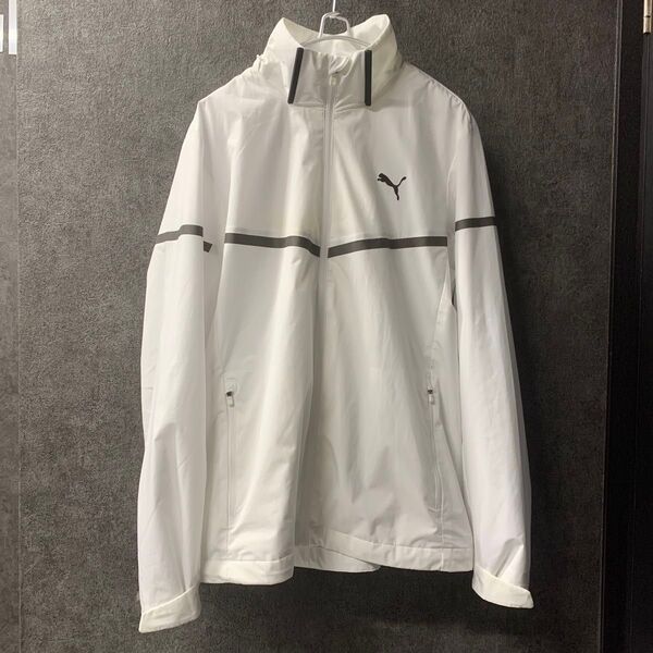 100/L PUMA プーマ ナイロンジャケット ホワイト メンズ