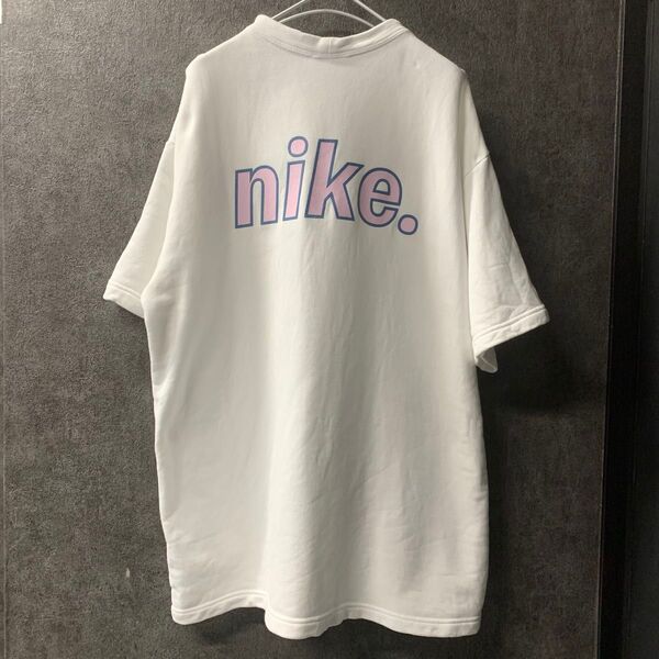 Lサイズ NIKE ナイキ 半袖スウェットTシャツ トレーナー ビッグシルエット ホワイト