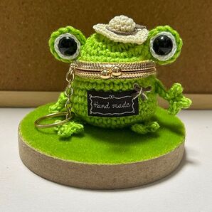 おめかしカエルちゃんがま口5 ハンドメイド