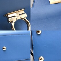 Salvatore Ferragamo サルバトーレ フェラガモ ガンチーニ・ショルダーバッグ DY－21 4862 ブルー 90554_画像10