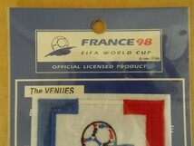 90s 1998年 16回 FIFA サッカー ワールドカップ フランス 刺繍ワッペン/SOCCERフランスW杯ジダンJリーグ フットボール ロナウドC 427_画像3