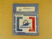 90s 1998年 16回 FIFA サッカー ワールドカップ フランス 刺繍ワッペン/SOCCERフランスW杯ジダンJリーグ フットボール ロナウドC 427_画像1