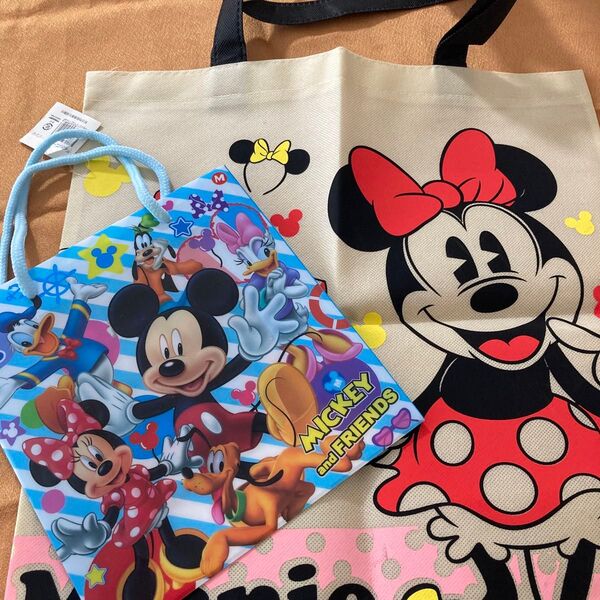 ディズニー ミッキーマウス ミニー 袋2点 エコバッグ ディズニーランド