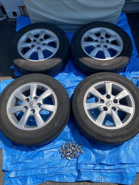 トヨタ アイシス 純正アルミホイール 夏タイヤ付き4本SET 195/65R15 ダンロップ ENASAVE EC203 トヨタ