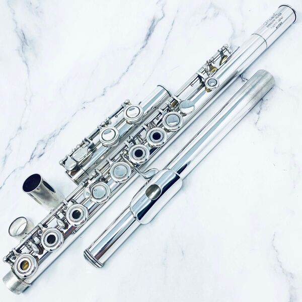 349) Pearl Flute パール フルート 総銀製 リングキー All Silver Ring Key