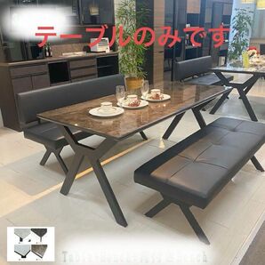 松田家具 ダイニングテーブル180㎝ ガラストップ ブロンズ 使用感ほぼないです