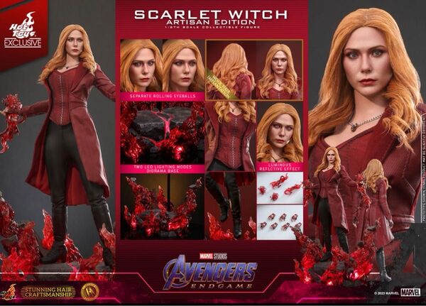 未開封品 ホットトイズ ムービー・マスターピース DX アルチザン エンドゲーム スカーレット・ウィッチ 1/6スケール
