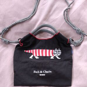 LISA LARSON × Ball&Chain コラボ エコバッグ ショルダーバッグ黒