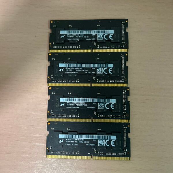Micron DDR4 PC4-2666V 4GBx4枚 16GB Apple純正 ノート用メモリ