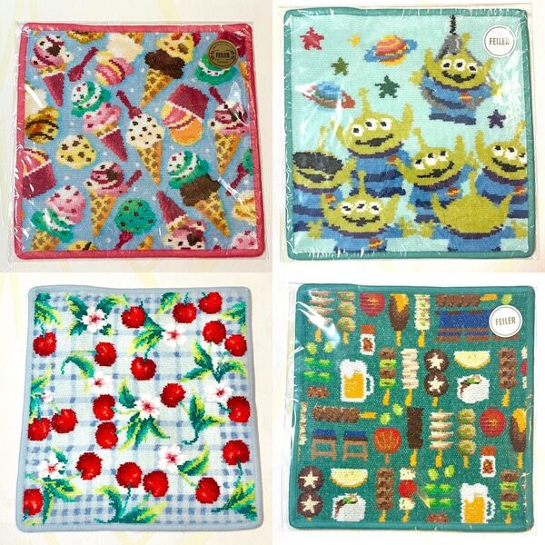 全て未使用品 フェイラー レア柄 ハンカチ 4枚セット