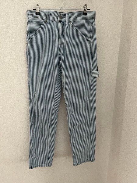 UNIQLOユニクロヒッコリー ストライプ ワークパンツ