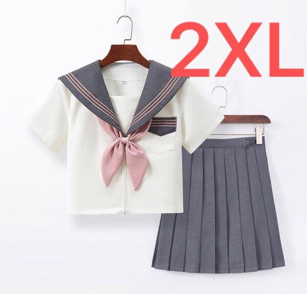 【2XL】コスプレ セーラー服 JK制服 学生服 写真集 半袖 花見 高校制服