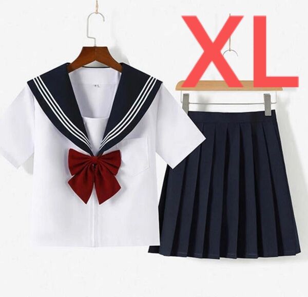 【XL】コスプレ セーラー服 JK制服 学生服 写真集 半袖 花見 高校制服