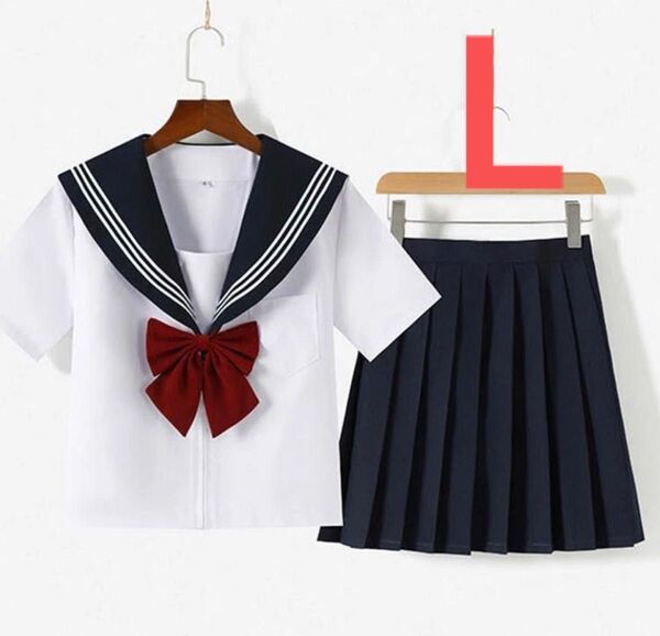 【L】コスプレ セーラー服 JK制服 学生服 写真集 半袖 花見 高校制服