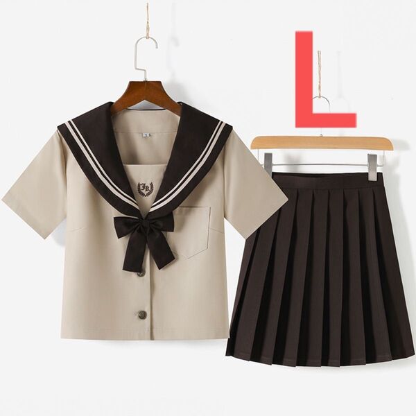 【L】コスプレ セーラー服 JK制服 学生服 写真集 半袖 花見 高校制服