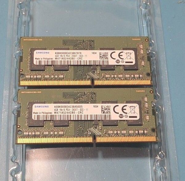 ノートパソコン用メモリ DDR4-2400 8GB(4GB×2枚)
