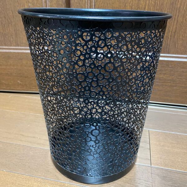 ごみ箱 スチール レース バスケット ブラック ゴミ箱 ダストボックス 鉢カバー