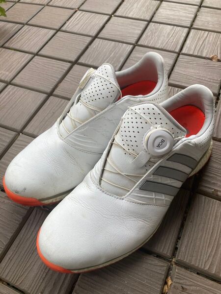 アディダス adidas TOUR360ホワイトゴルフシューズ