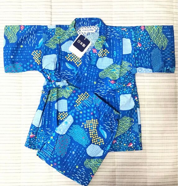 ★ 新品タグ付き 男の子 甚平 95cm 夏祭り 花火大会 日本製