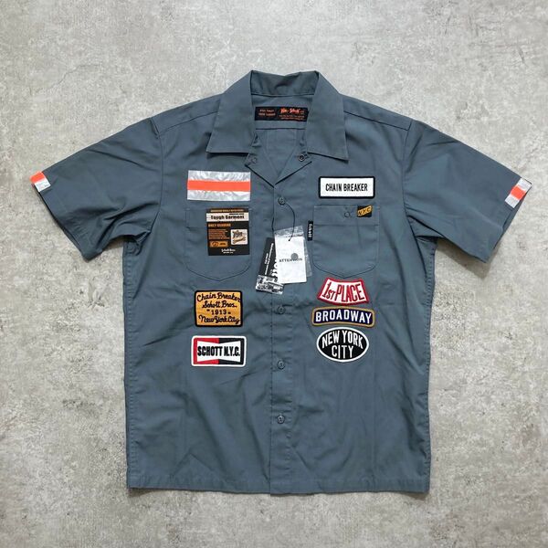 Schott / ショット ワークシャツ マルチパッチ 未着用 タグ付 Mサイズ