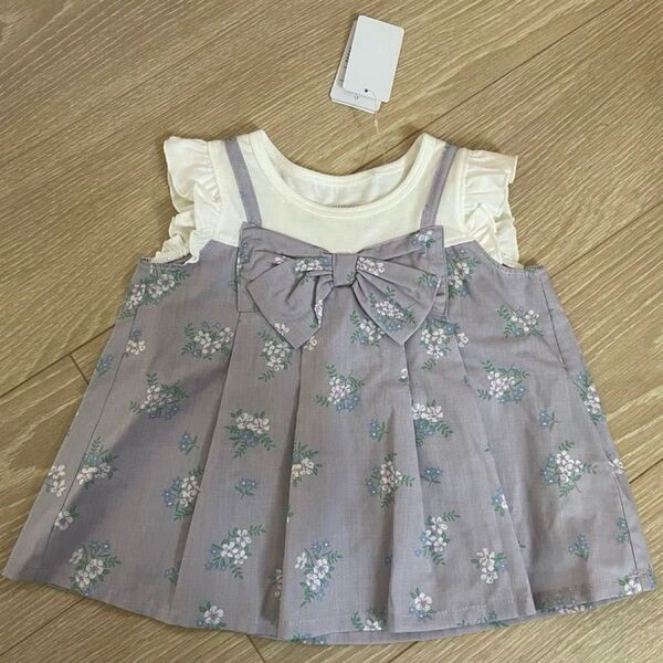 新品未使用 半袖Tシャツ 子供服 チュニック トップス ワンピース 90
