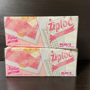 旭化成 Ziploc ジップロック デザインバッグ ビームスコラボ Mサイズ2箱【箱から出して発送】
