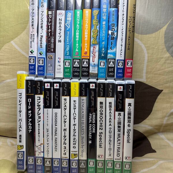 PSP 25タイトルまとめ売り ケース、説明書有り 【動作確認済み】 プレイステーションポータブル