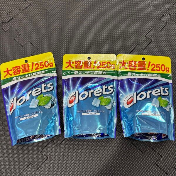 クロレッツ 250g 3袋 クリアミント 大容量2