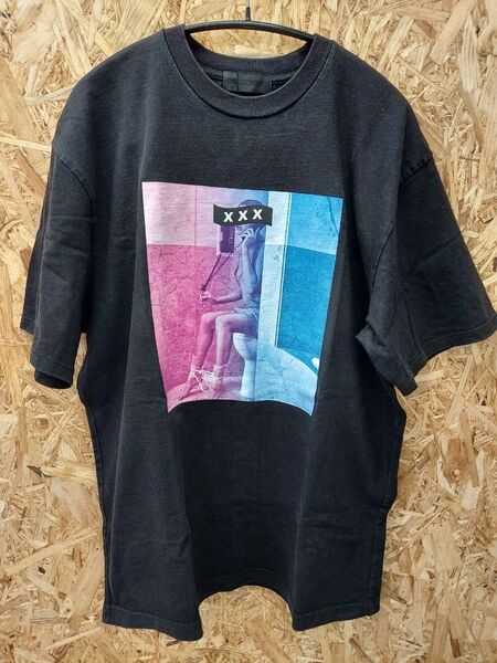 GODSELECTION~ XXX 古着 半袖tシャツ L Tシャツ ブラック 黒