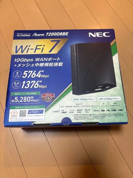 新品未使用 NEC PA-7200D8BE 無線LANルータ wi-fi7対応
