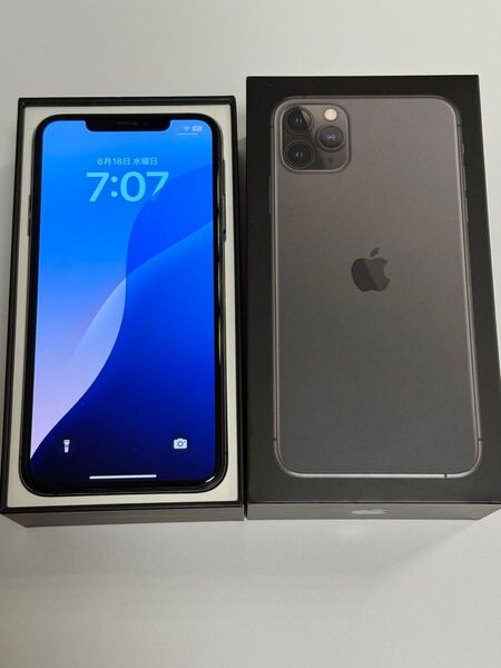 iPhone 11Pro Max 64GB バッテリー80% SIMロック解除済み スペースグレイ 判定○