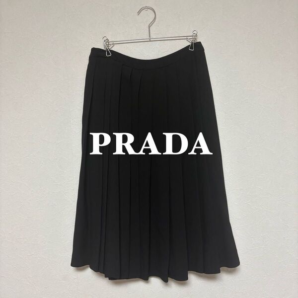 【極美品】PRADA プリーツ スカート ブラック タグ有