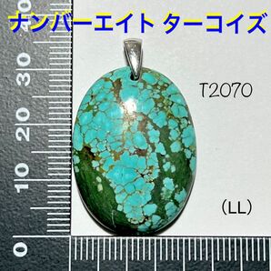 天然石 ナンバーエイト ターコイズ ペンダントトップ(LL)②