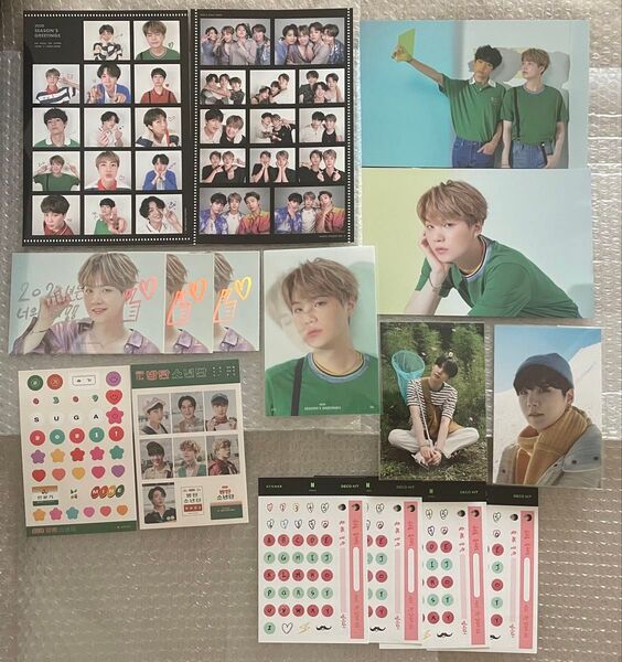 BTS 防弾少年団 SUGA ユンギ 色々セット ポストカード ステッカーなど 16点 新品など美品