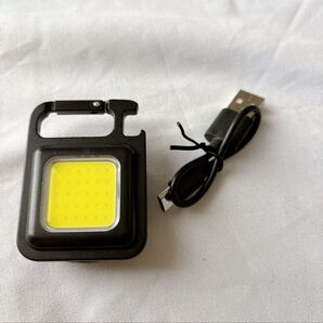 LED小型懐中電灯 充電式 COB キーホルダー 懐中電灯 4種点灯モード 懐中電灯 LEDライト 投光器 USB充電 小型 屋外