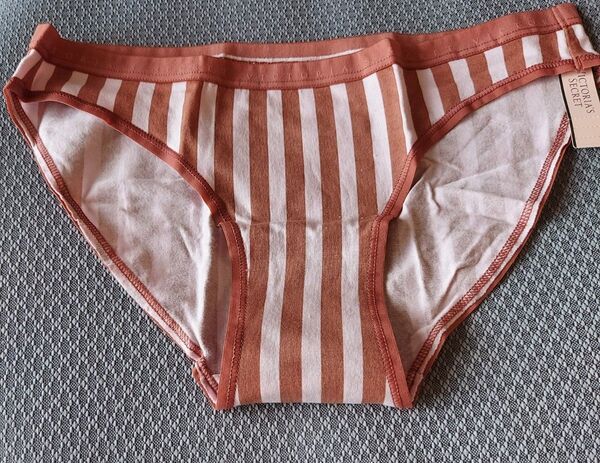 Victoria's Secret ショーツ S ピンク ブラウン ストライプ 新品 未使用