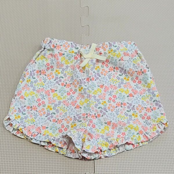 petit main ショートパンツ 花柄 90cm キッズ 女の子 短パン プティマイン